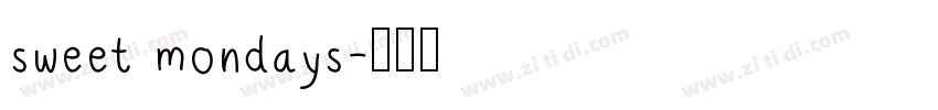 sweet mondays字体转换